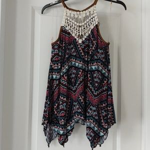 Geometric Halter Top